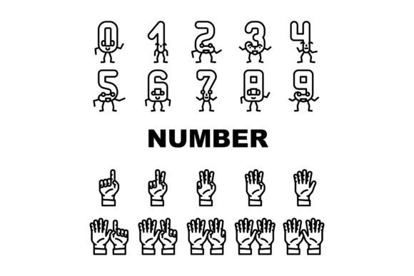 Choosing the Right Number Character Cute Icons Set Vector for Educational and Design Projects