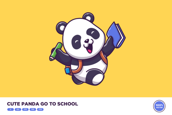 Cute Panda Go to School: Integrating Adorable Vector Assets into Professional Design Workflows