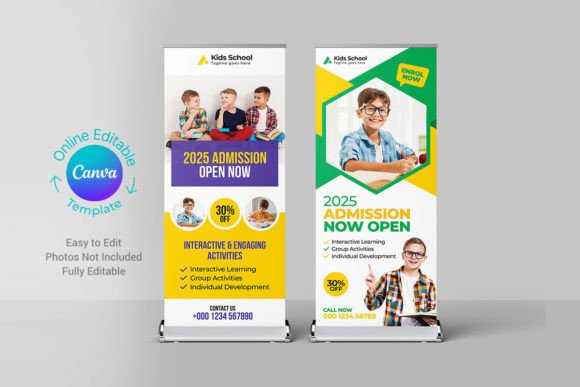 Education Roll Banner Canva Template Guide