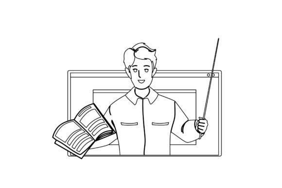 Remote Teaching Vector Art for Educators