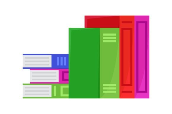 Strategic Visual Communication: Leveraging School Stack of Books and Textbooks on a Shelf for Educational Branding