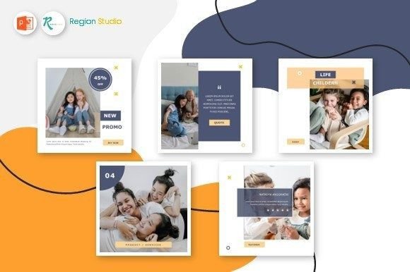 Visual Storytelling for Family Brands: Leveraging Template Instagram Business - Childern1